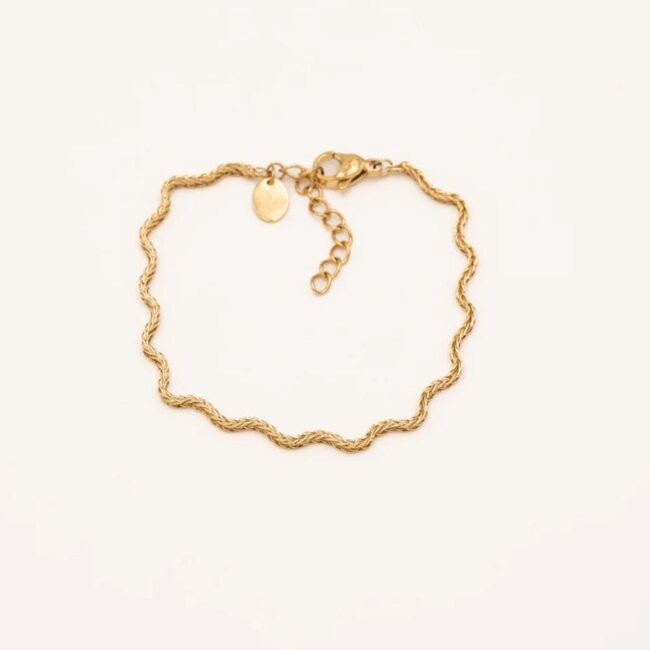 Stoere matte armband of zigzag
