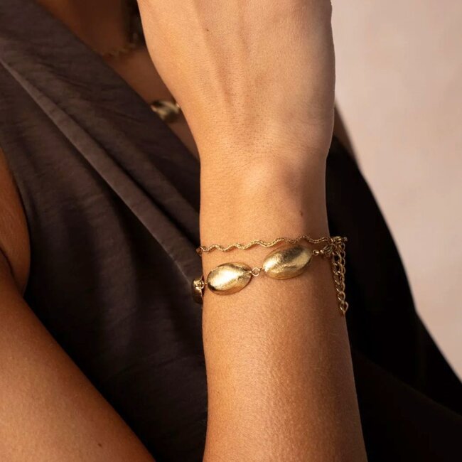 Stoere matte armband of zigzag