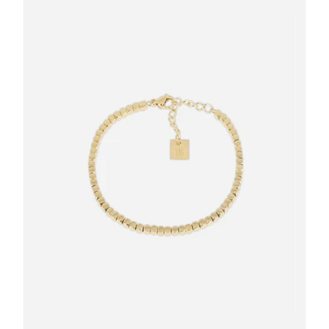 Armband goud met blokjes