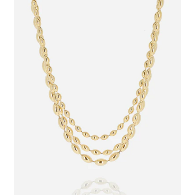 Trendy tijdloze driedubbele druppel ketting