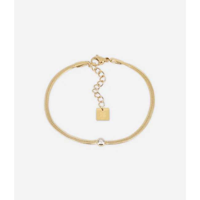 ZAG  Bijoux Schakelarmbandjes met zirconia glitter steentjes