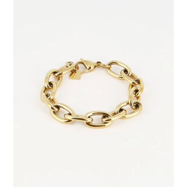 ZAG  Bijoux Stoere grovere tijdloze Gouden armbanden met schakels
