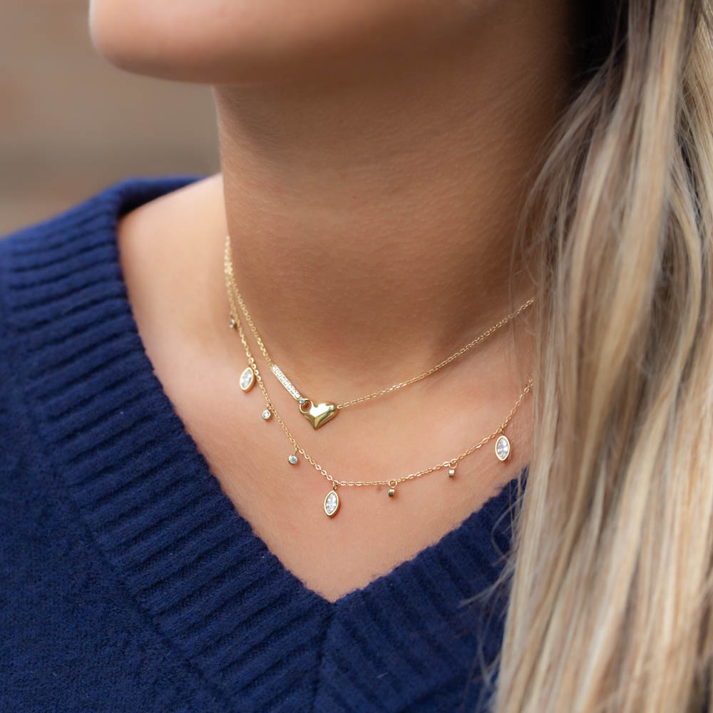 Zag bijoux zirconia glitter ketting