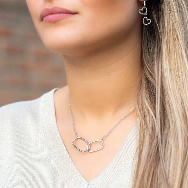 ZAG  Bijoux Zilver simpele stijlvolle verbinding ketting met schakels