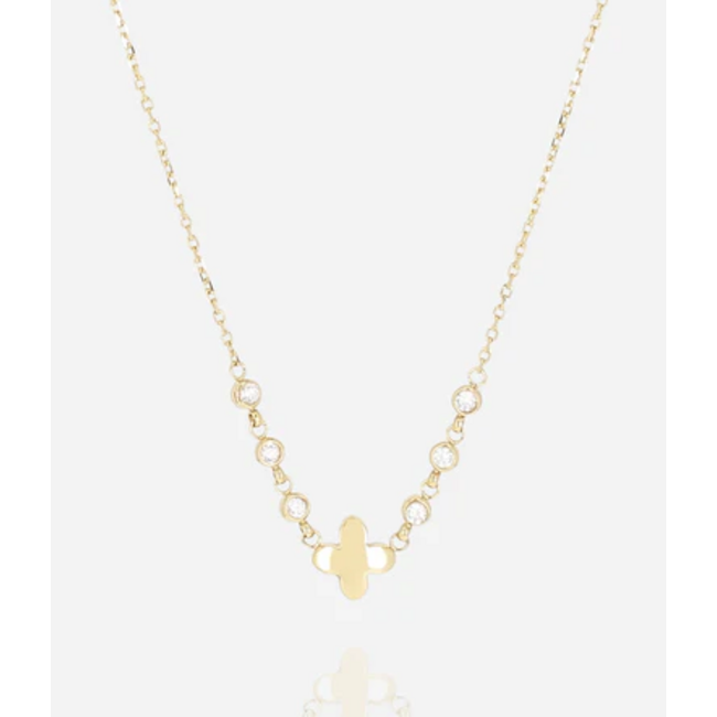 ZAG  Bijoux Goud lucky little klaver sparkle ketting