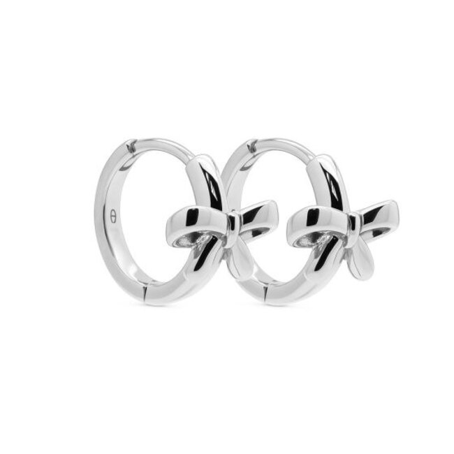 KARMA Echt zilveren oorbellen met strikje