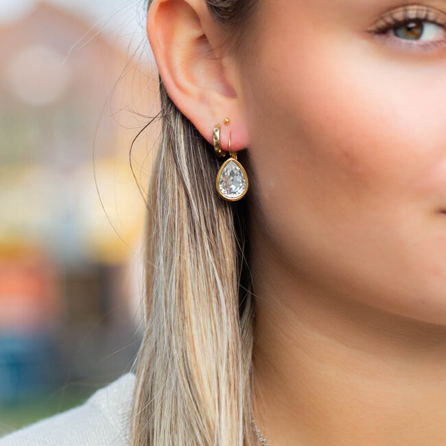 Day & Eve  Chique crystal druppel Oorbellen