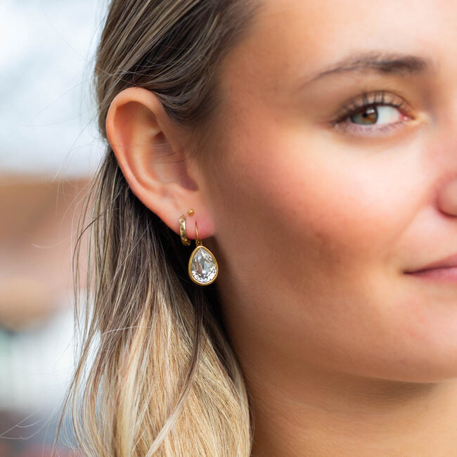 Day & Eve  Chique crystal druppel Oorbellen