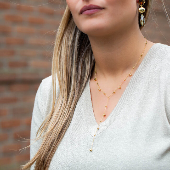 Beadle Gouden ketting met mini bolletjes