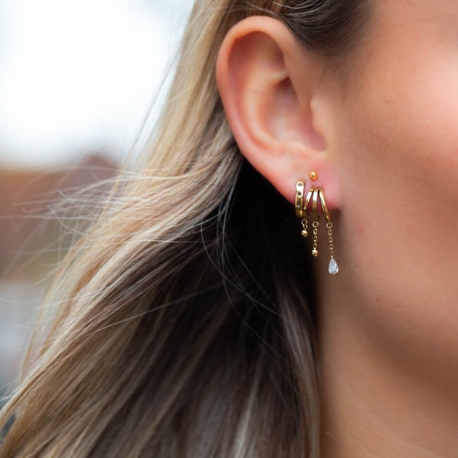 ZAG  Bijoux Goud oorbellen optisch trio