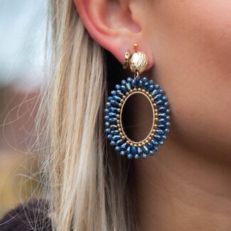 Biba Blauwe oorbellen