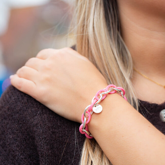 Gekleurde schakel armband