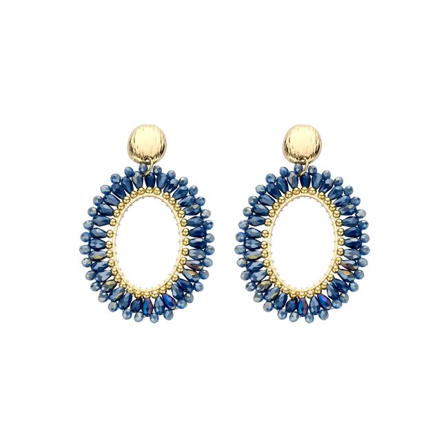 Biba Nachtblauwe oorbellen