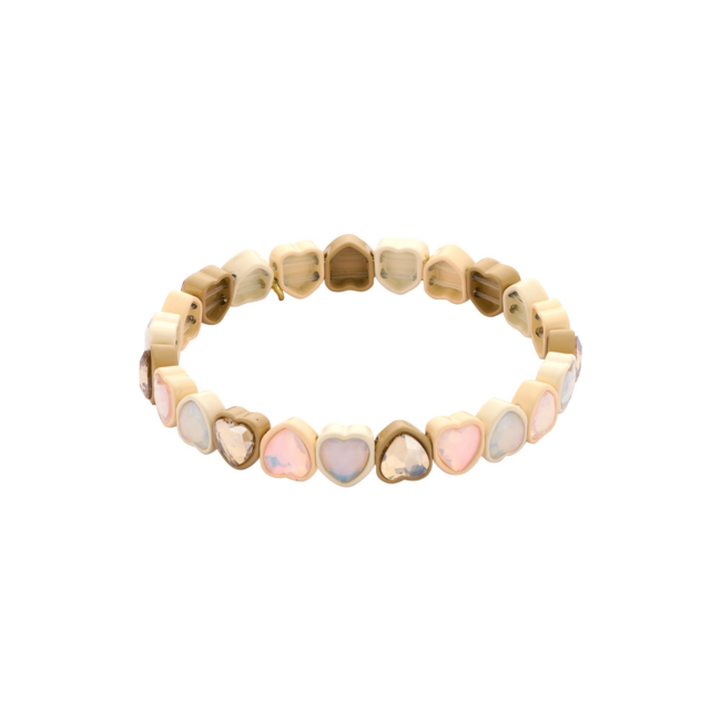 Armband donut smiley, hartjes of bangle