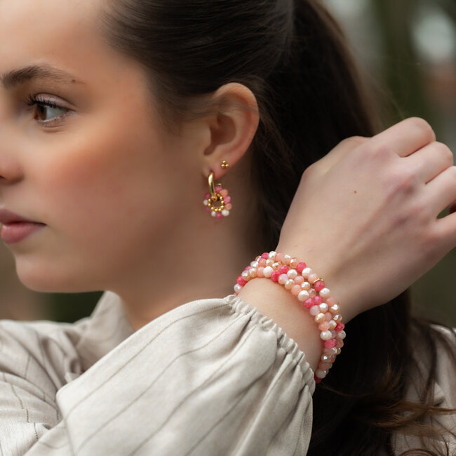 Roze armbandjes met zachte tinten