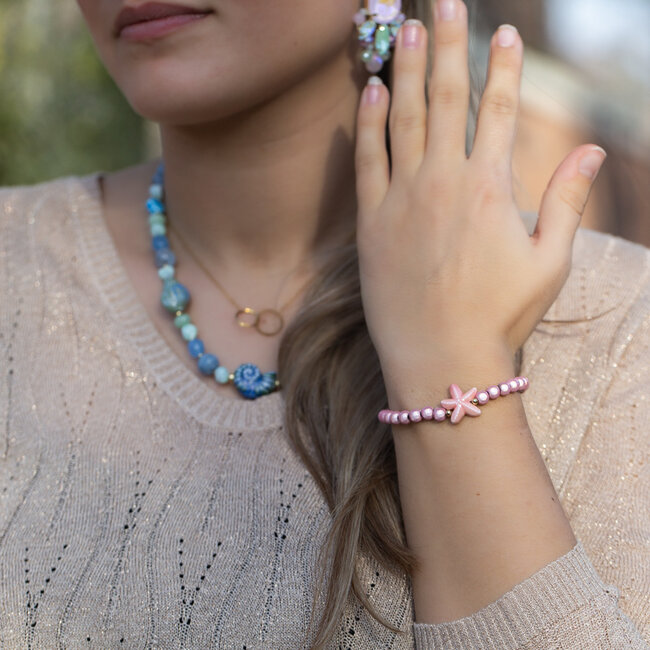 Biba Roze Armband met zeester