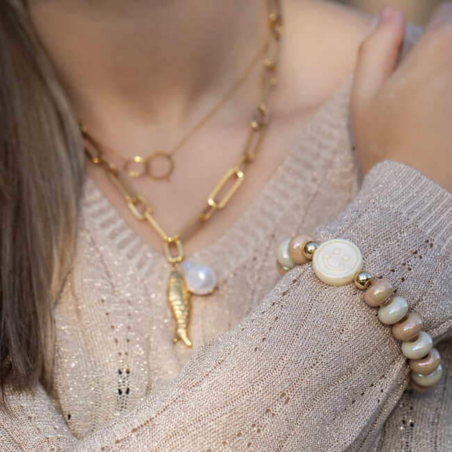 Biba Armband donut smiley, hartjes of bangle