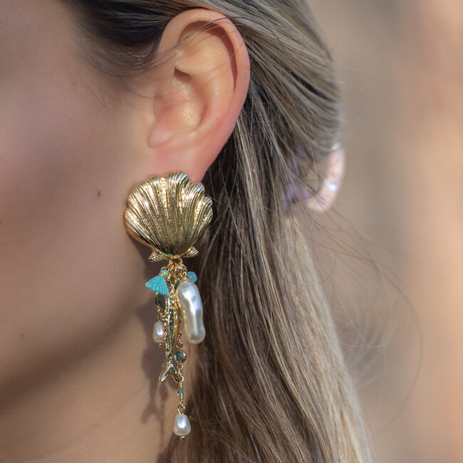 Biba Schelp Oorbellen uit de zee