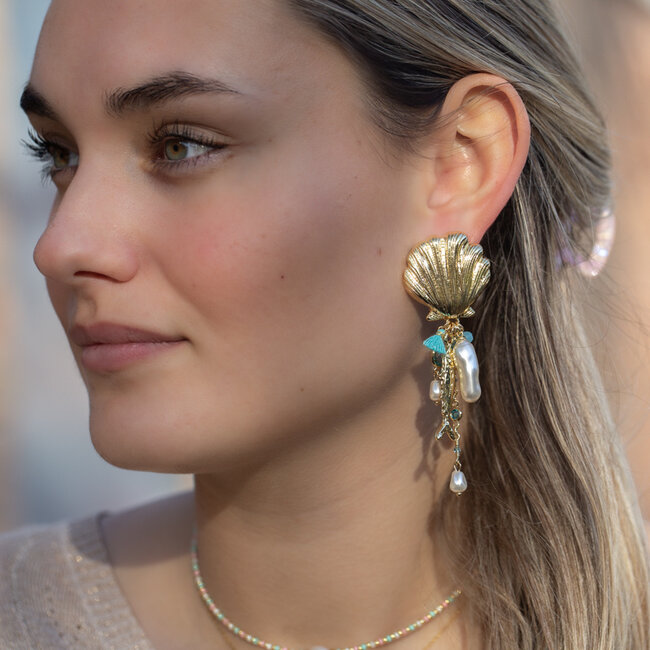 Biba Schelp Oorbellen uit de zee