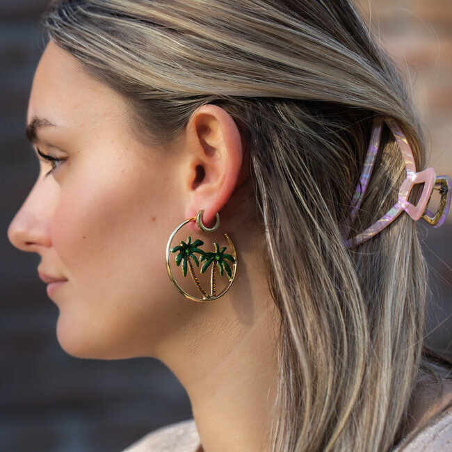 Tropical vibes palmboom Oorbellen