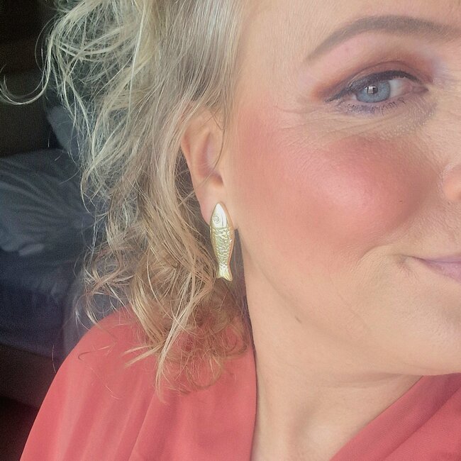 Biba Grote opvallende vis oorbellen