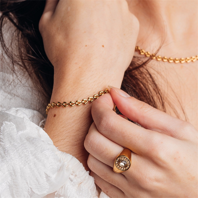 Sunset Armband goud schakel of pastel