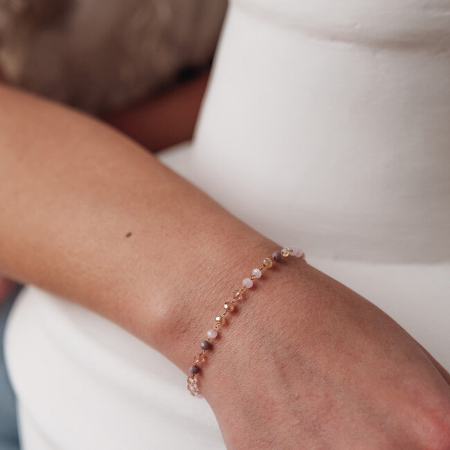 Sunset Armband goud schakel of pastel
