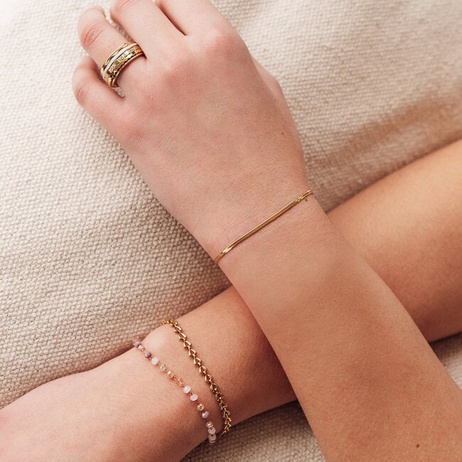 Sunset Armband goud schakel of pastel
