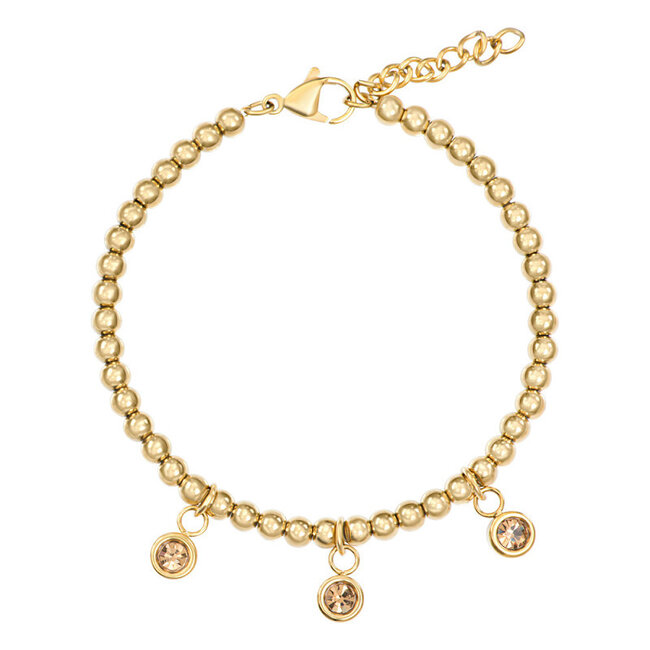 IXXXI Sunset Armband goud schakel of bolletjes en glitters