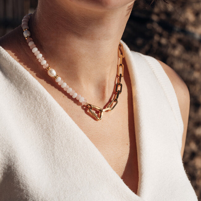 Sunset soul ketting connect pastel goud