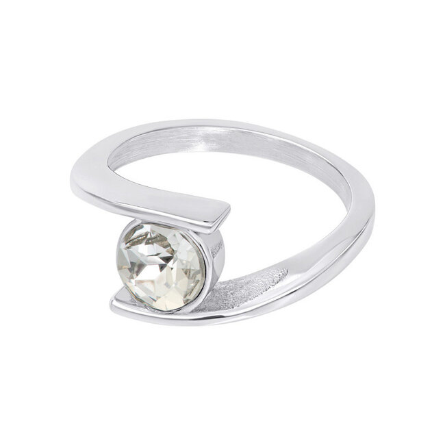 IXXXI Zilver fame ring met crystal steen