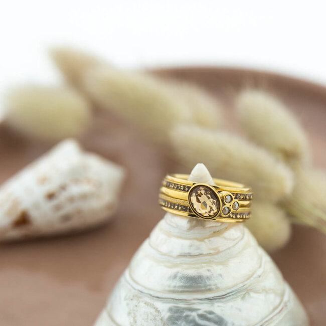 Complete goud ring  sunset