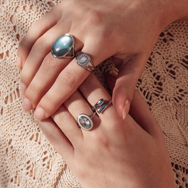 Zilver fame ringen Sunset