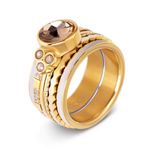 IXXXI Complete goud ring  sunkissed in zilver goud of rosegoud
