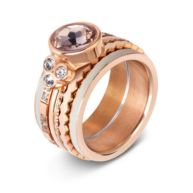 Complete goud ring  sunkissed in zilver goud of rosegoud