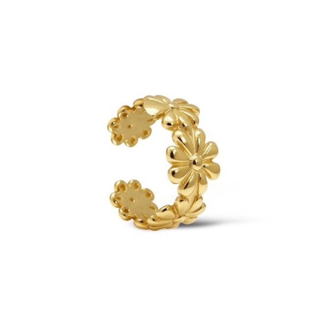 KARMA Goldplated citrien kleur zirconia oorbellen