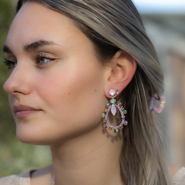 Biba Dreamy druppel boho pastel oorbellen