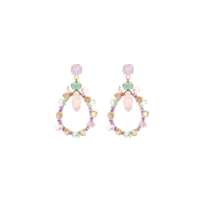 Biba Dreamy druppel boho pastel oorbellen