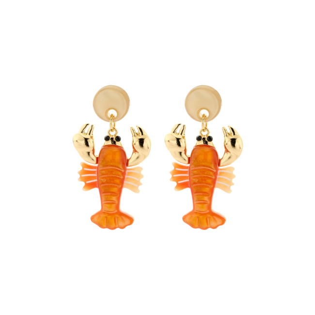 Biba Opvallende strand zeester ketting of kreeft oorbellen