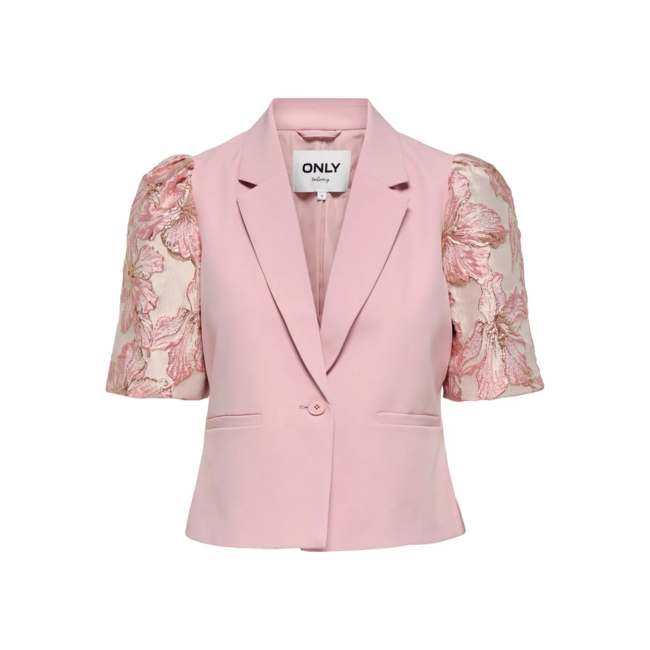 Roze blazer jasje met bijzondere mouwen