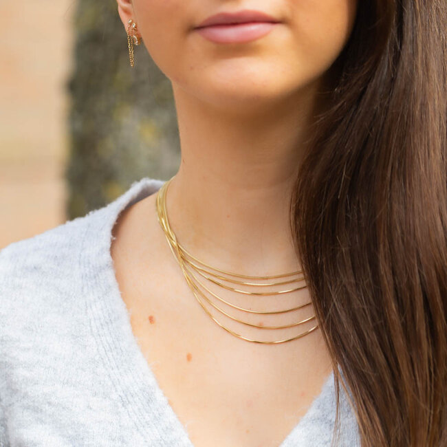 Trendy tijdloze gouden laagjes Ketting