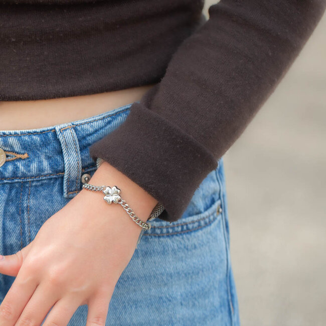 Stoere grovere Zilveren armband
