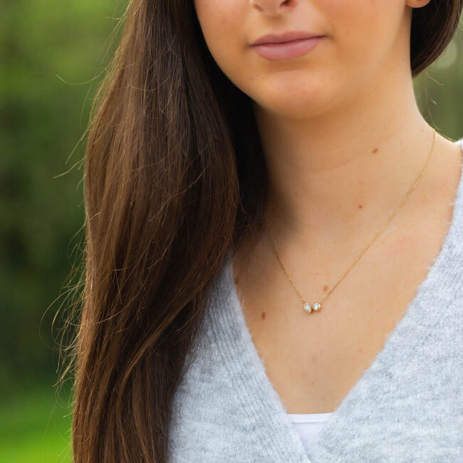 Goud tiny  sparkle ketting