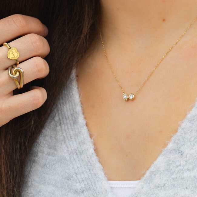 Goud tiny  sparkle ketting