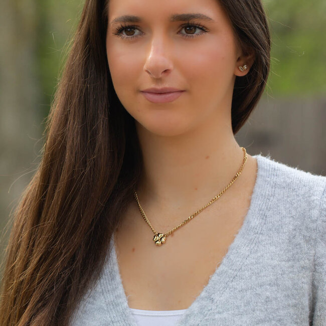 ZAG  Bijoux Goud schakelketting met klaver