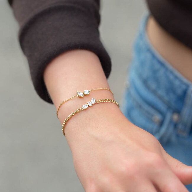 Subtiele sparkle fijn armbandje met glitter