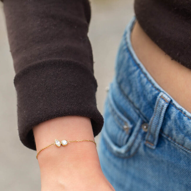 Subtiele sparkle fijn armbandje met glitter
