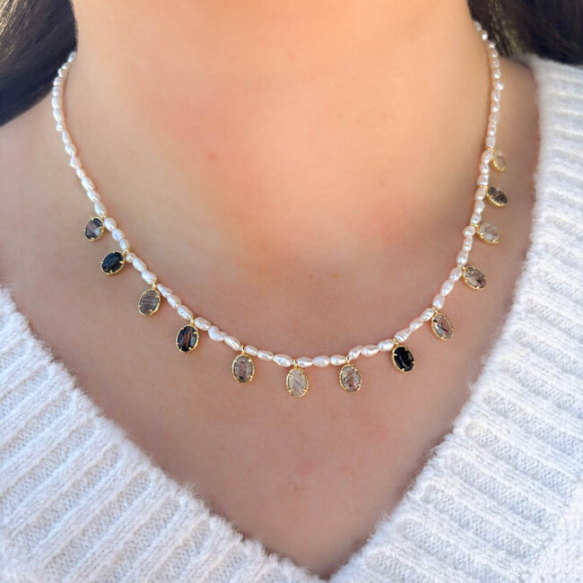 Witte parelketting of dubbele zeesterketting
