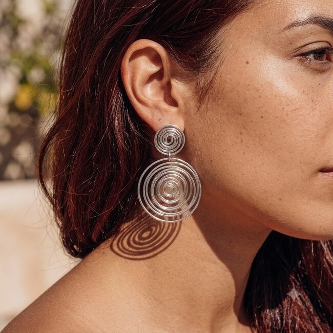 IXXXI Sunset Soul oorbellen Sol zilver