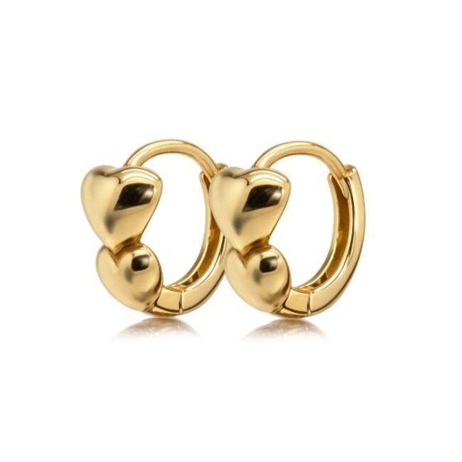 KARMA Goldplated hart love oorbellen